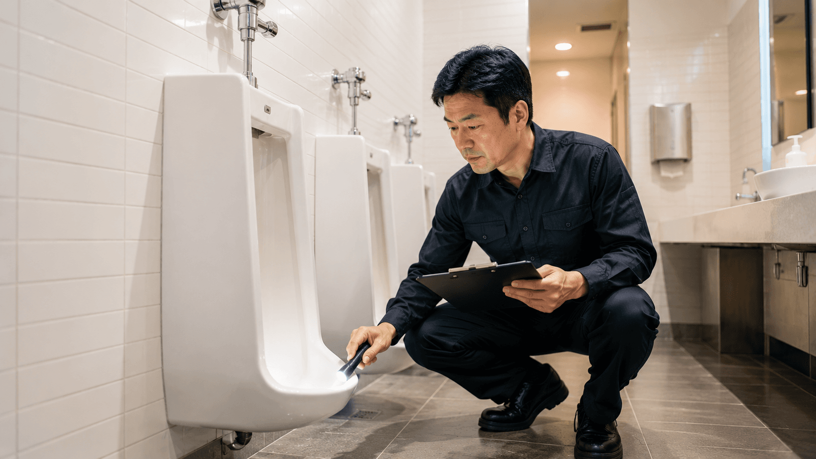 飲食店のトイレ尿石対策|詰まる前にやっておく日常清掃と除去剤の使い方
